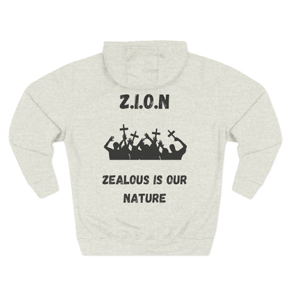 Zion Hoodie Black Words & Image