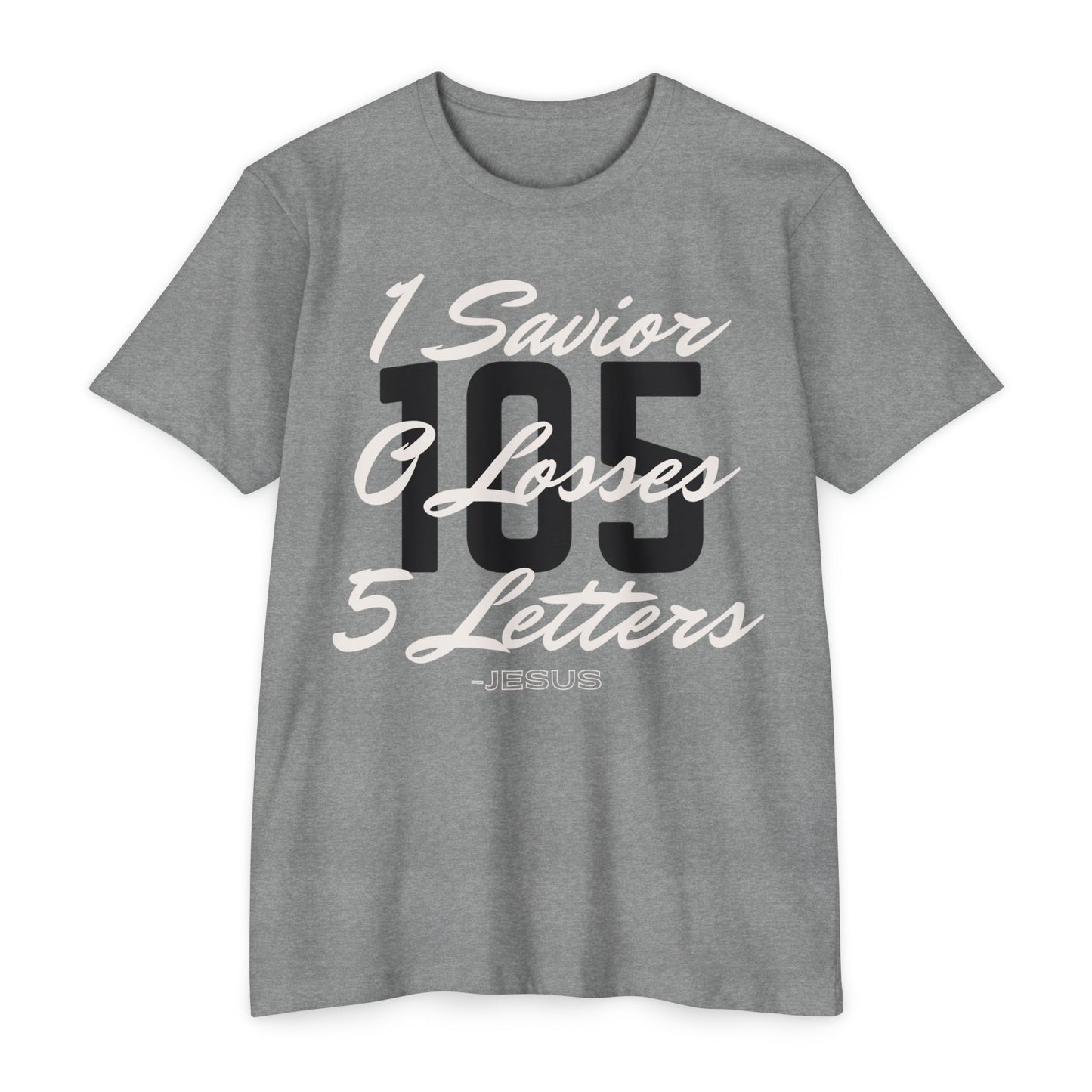 Adult 105 Christian White and Black Letters Premium tee