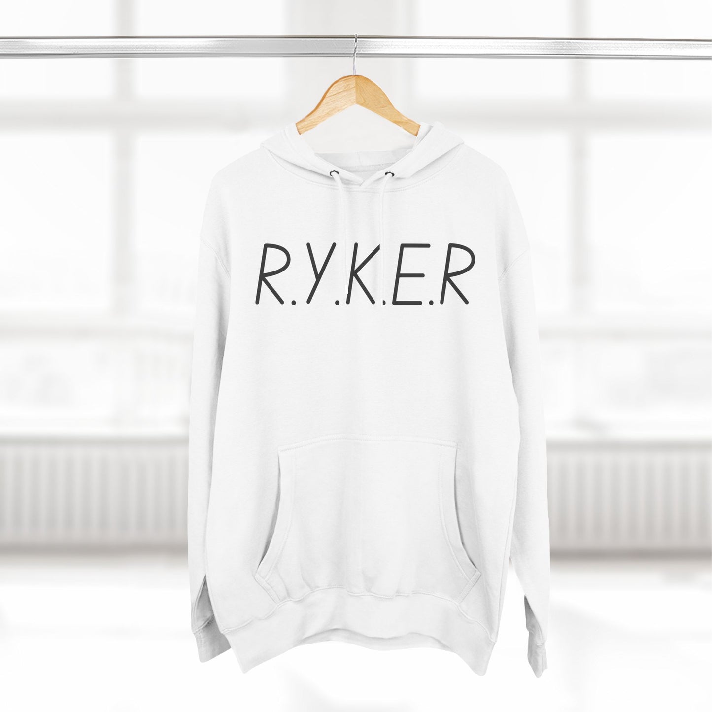 RYKER Christian Black Letters Hoodie