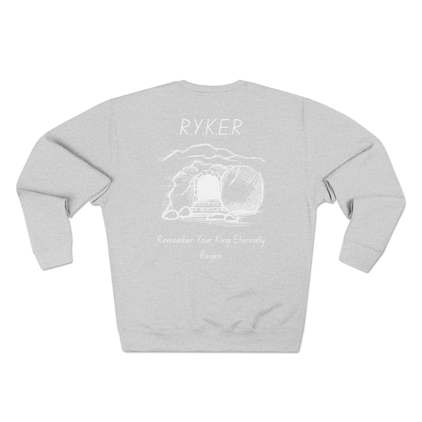 Adult RYKER Christian White Letters Crewneck