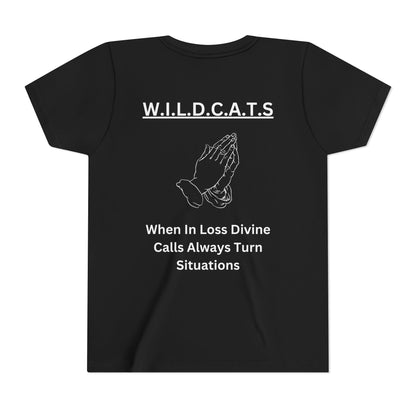 Youth Wildcats Christian White Letters & Picture