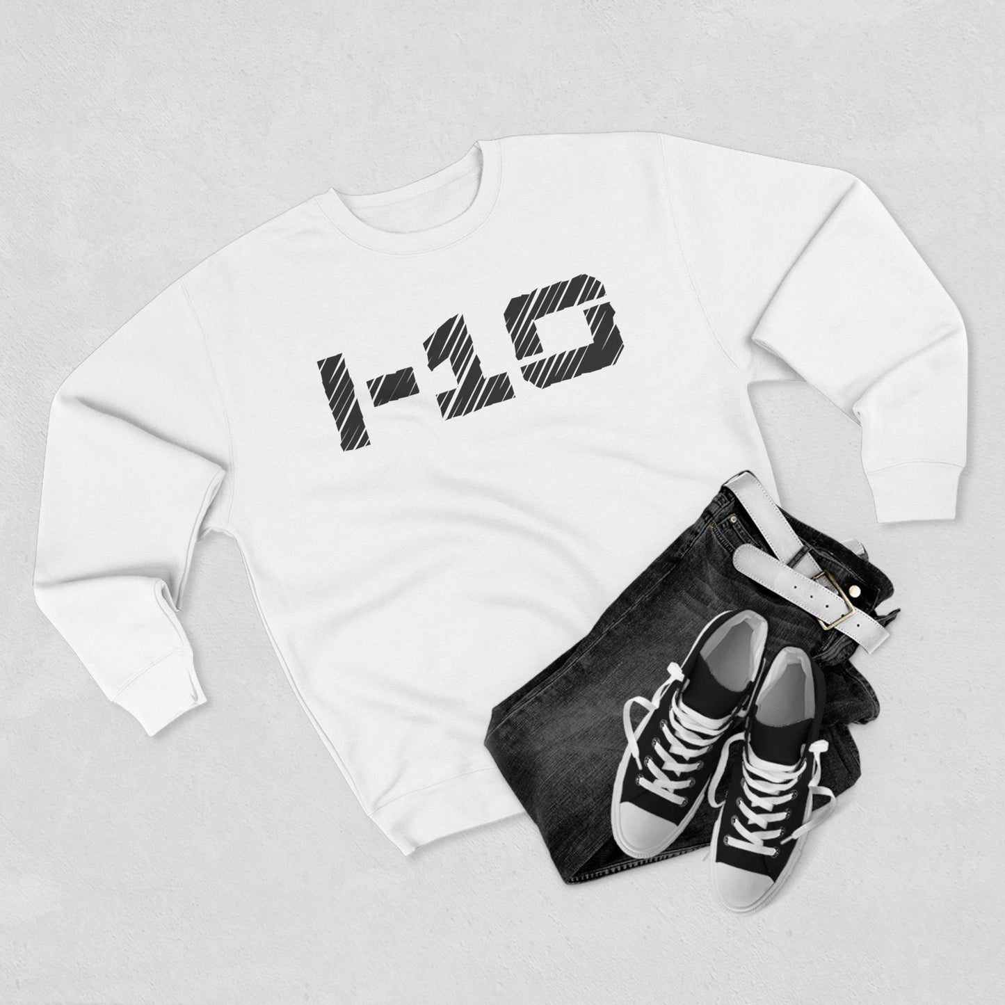 I-10 Christian Black Words Crewneck