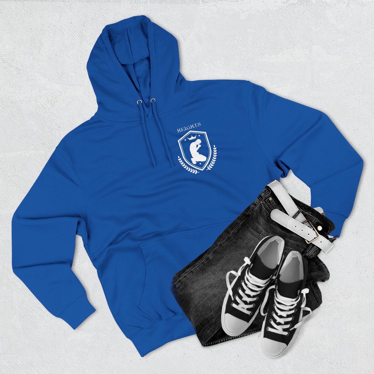 Adult Heights White Pullover Hoodie