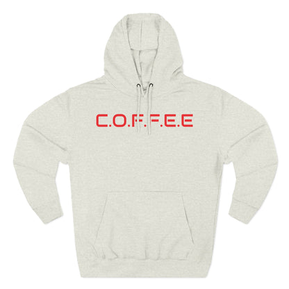 Adult Coffee Christian Red Words Only Hoodie