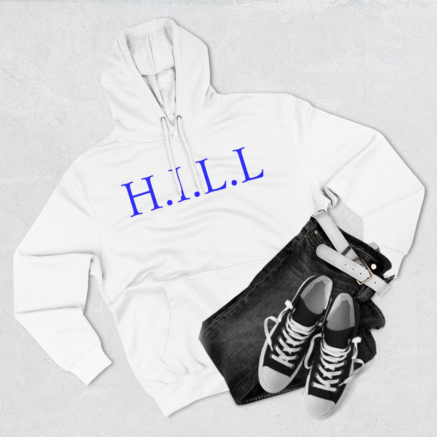 Hill Christian Blue Words Hoodie