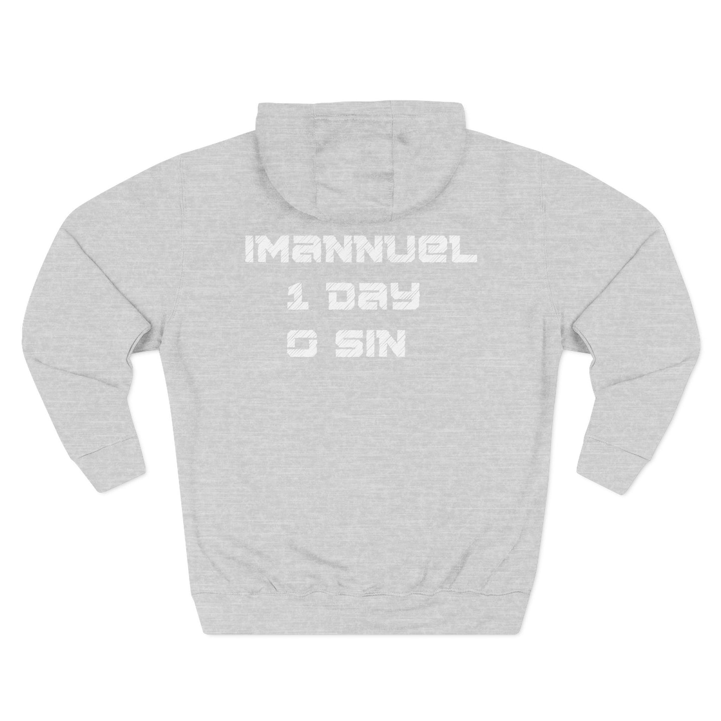 Adult I-10 Christian White Words Pullover Hoodie