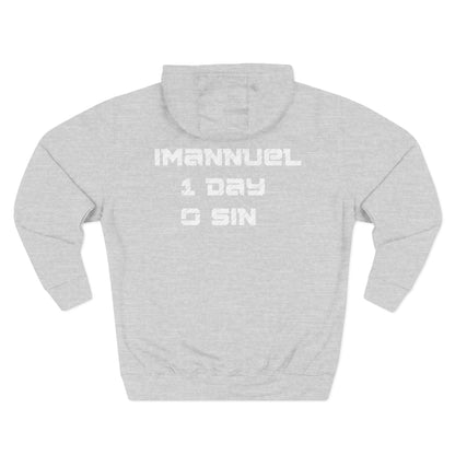 Adult I-10 Christian White Words Pullover Hoodie