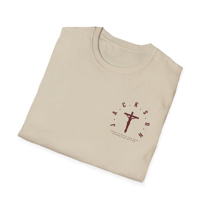 Jackson Believing Christian Marron Letters & Cross