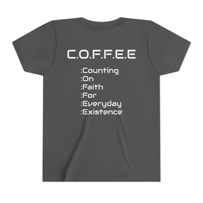 Youth Adult Coffee Christian White Words Only