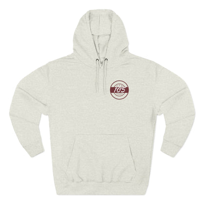 Adult 105 Christian Marron and White Letters Hoodie