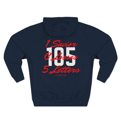 Adult 105 Christian Red and White Letters Hoodie