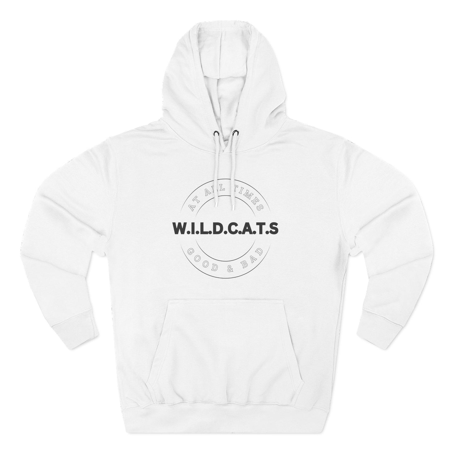Adult Wildcats Christian Black Letters & Picture Pullover Hoodie