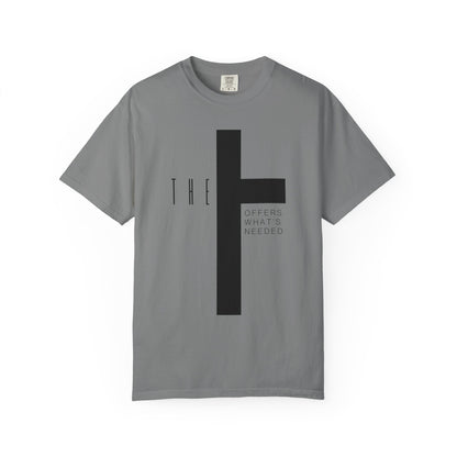 Adult T-Town Christian Black Letters & Cross Heavyweight