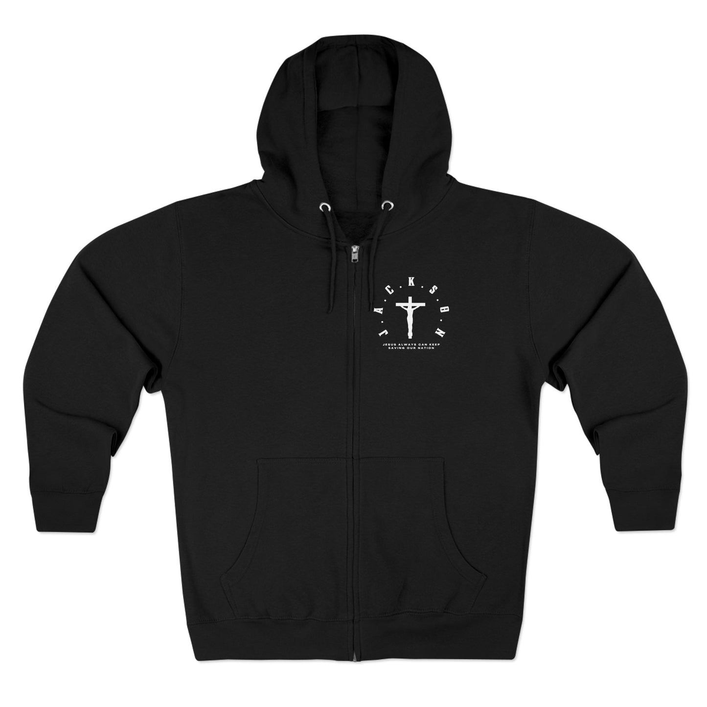 Jackson White Hoodie Zipper
