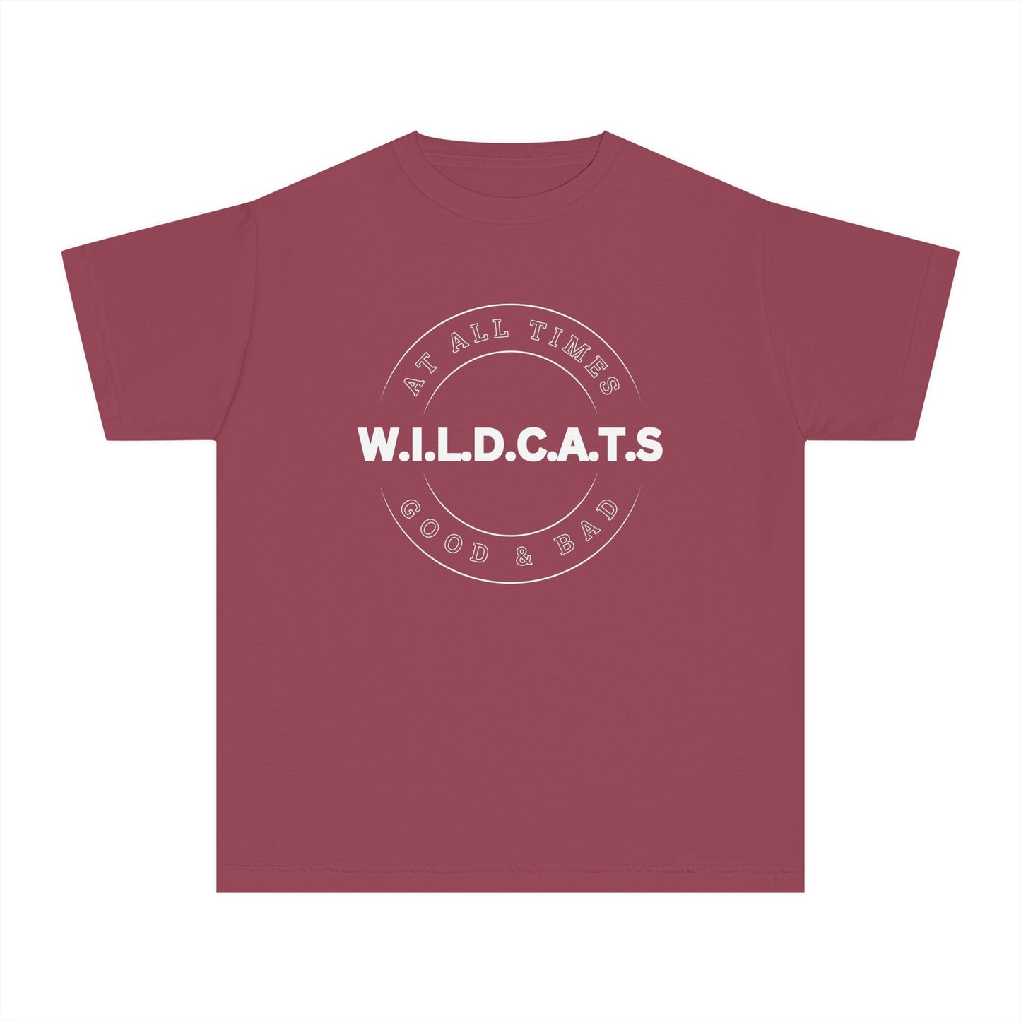 Youth Wildcats Christian White Letters & Picture