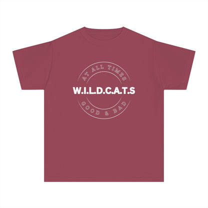 Youth Wildcats Christian White Letters & Picture