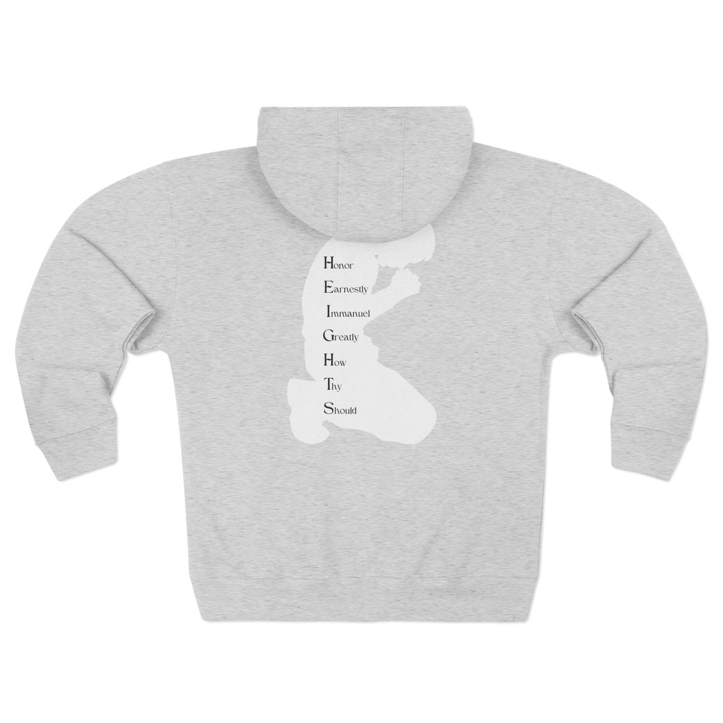 Heights White Hoodie Zipper