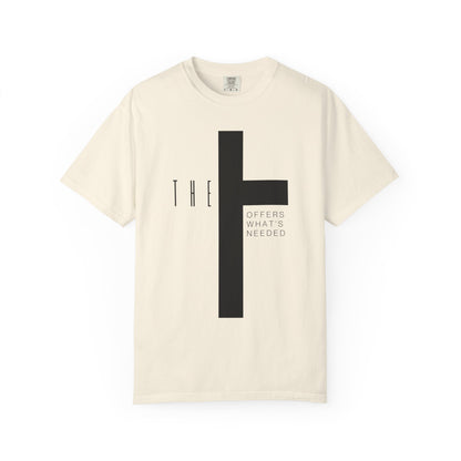 Adult T-Town Christian Black Letters & Cross