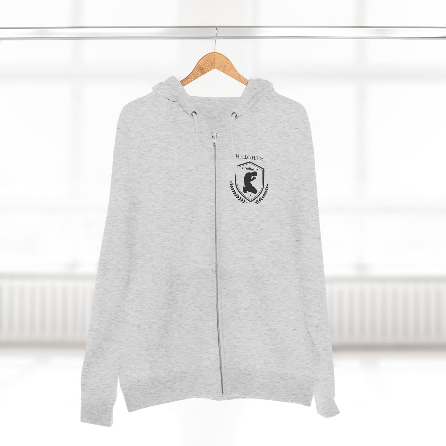 Heights Black Hoodie Zipper