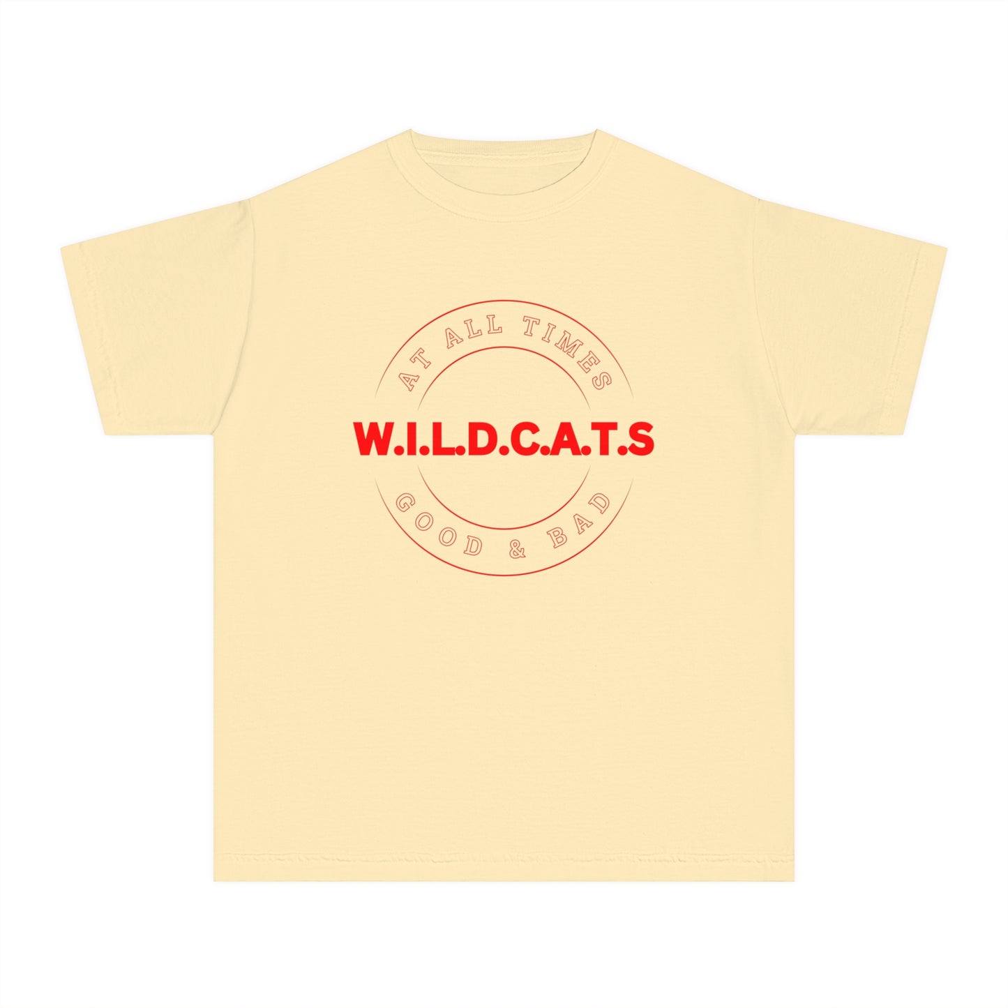 Youth Wildcats Christian Red Letters & Picture