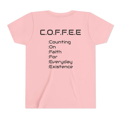 Youth Adult Coffee Christian Black Words Only