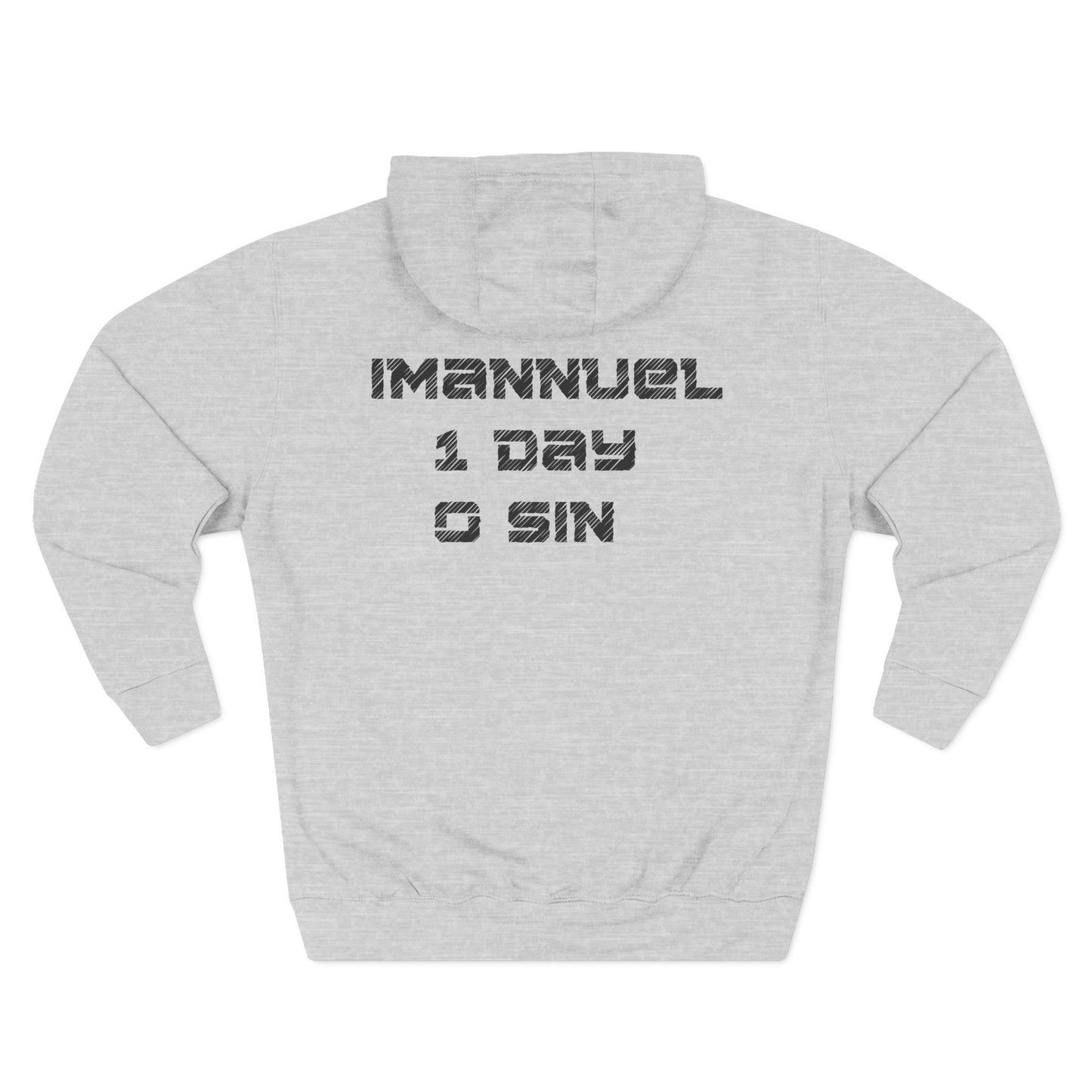 Adult I-10 Christian Black Words Pullover Hoodie