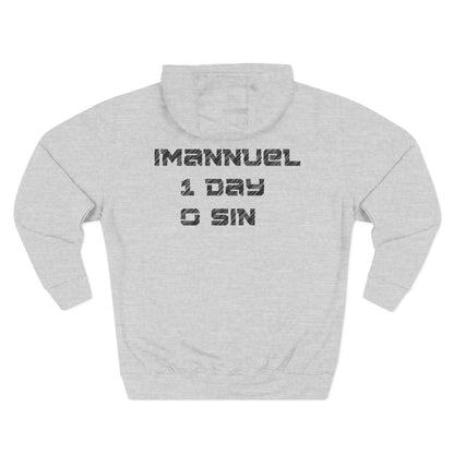 Adult I-10 Christian Black Words Pullover Hoodie
