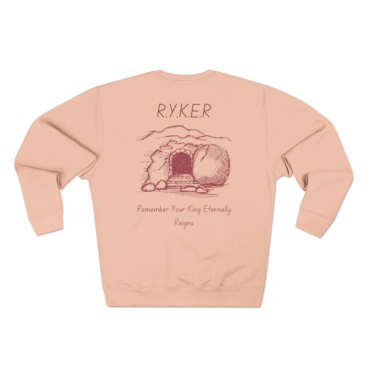 RYKER Christian Marron Letters Crewneck