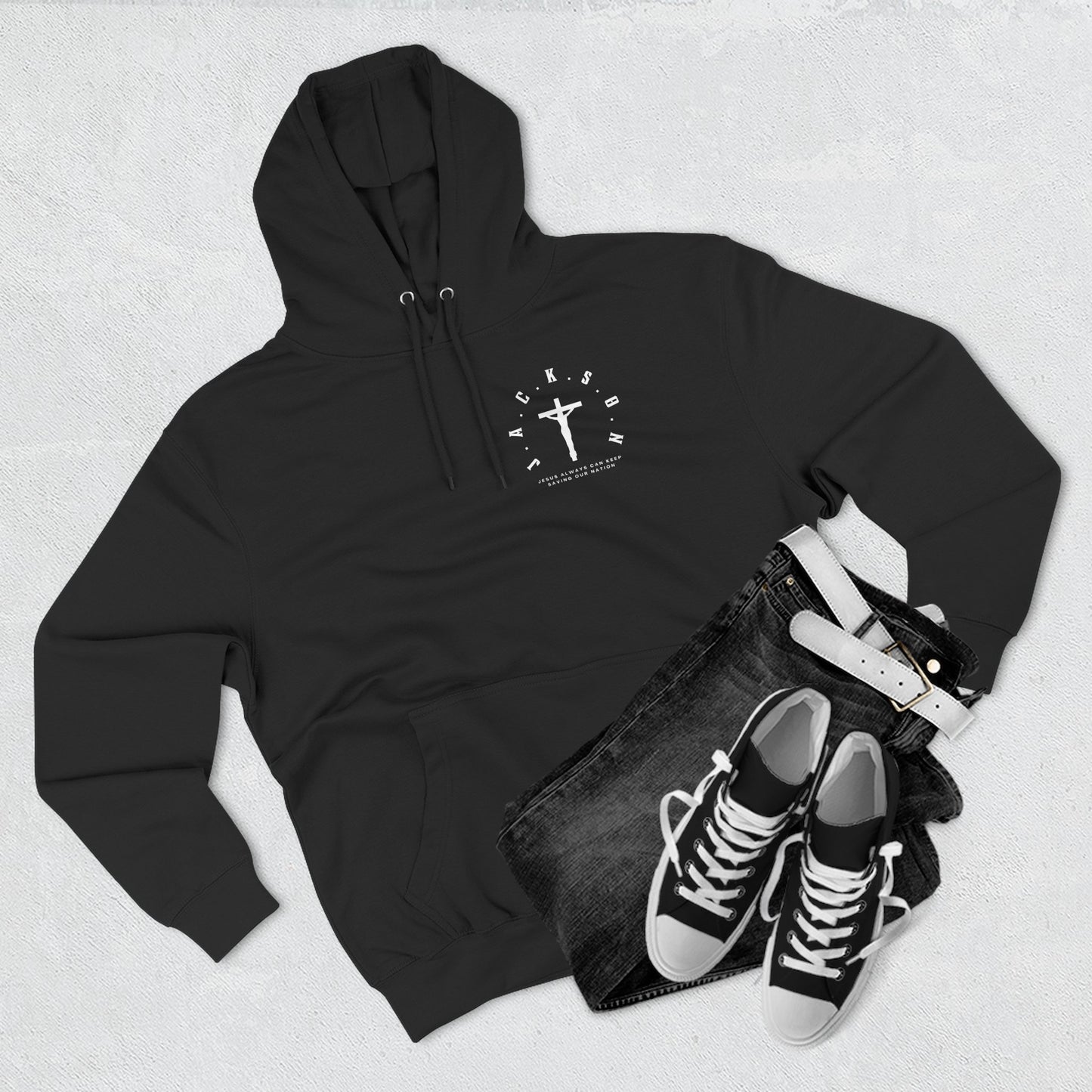 Adult Jackson White Pullover Hoodie