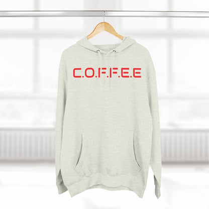 Adult Coffee Christian Red Words Only Hoodie