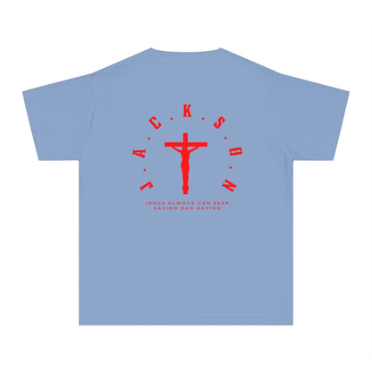 Youth Jackson Believing Christian Red Letters & Cross