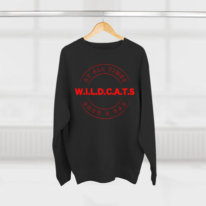 Wildcats Christian Red Letters & Picture Crewneck