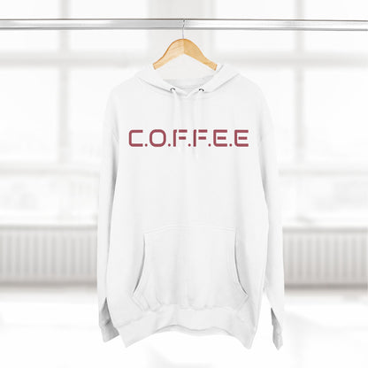 Adult Coffee Christian Marron Words Only Hoodie