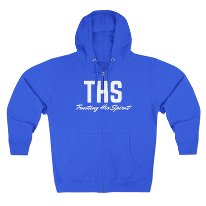 Adult THS Christian White Letters Zipper Hoodie