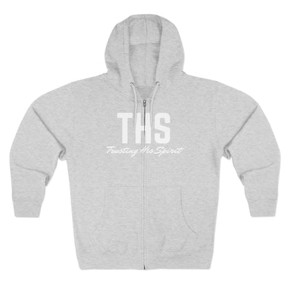 Adult THS Christian White Letters Zipper Hoodie