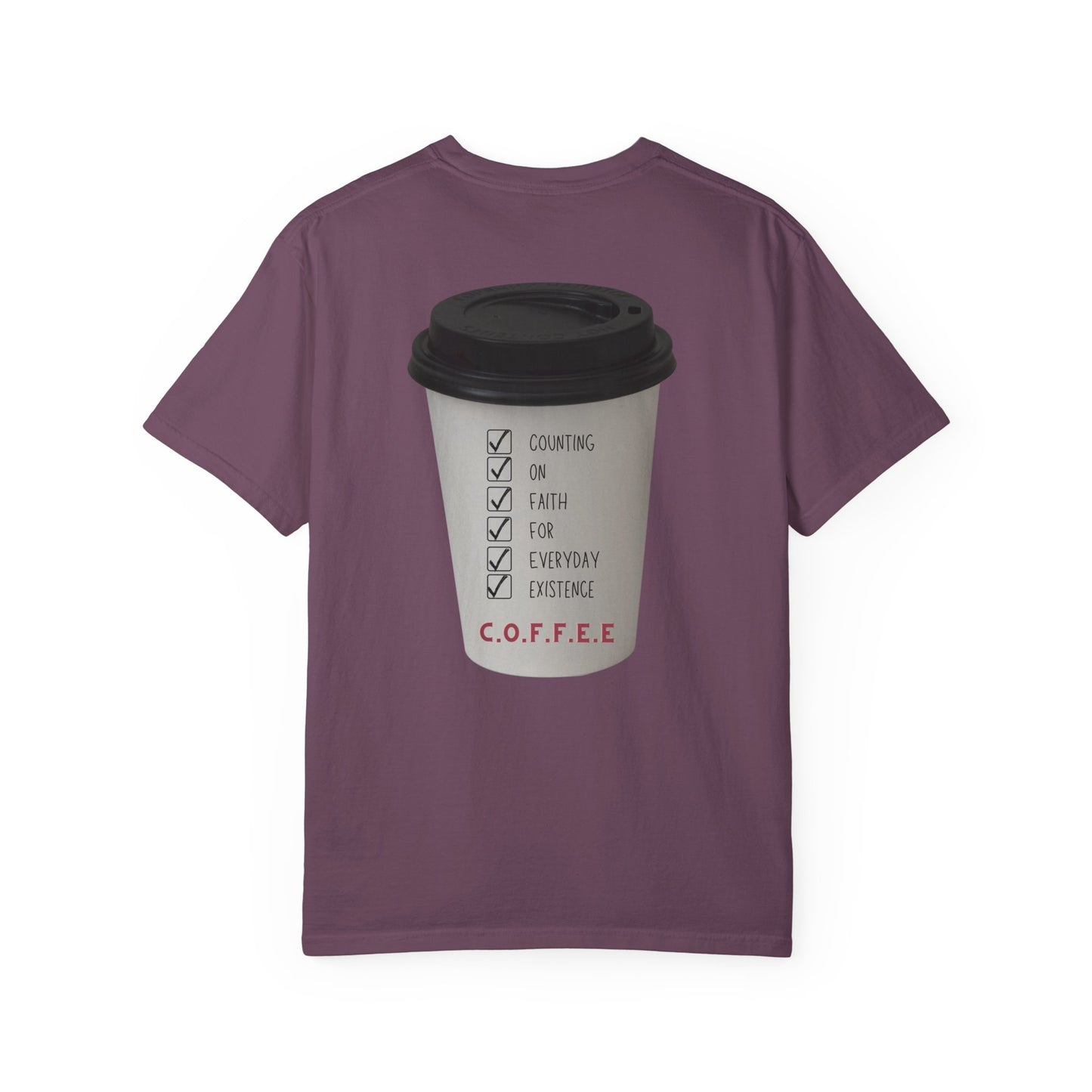 Adult Coffee Christian White Letters & Image