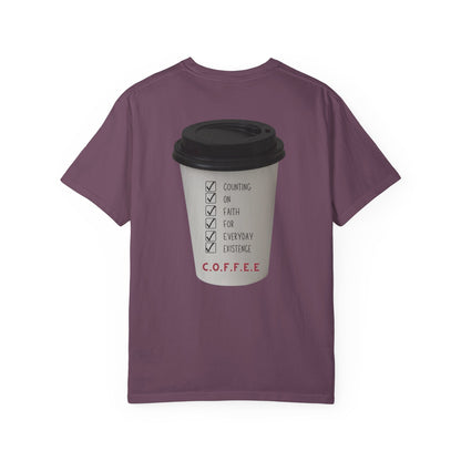 Adult Coffee Christian White Letters & Image