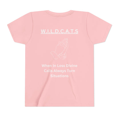 Youth Wildcats Christian White Letters & Picture
