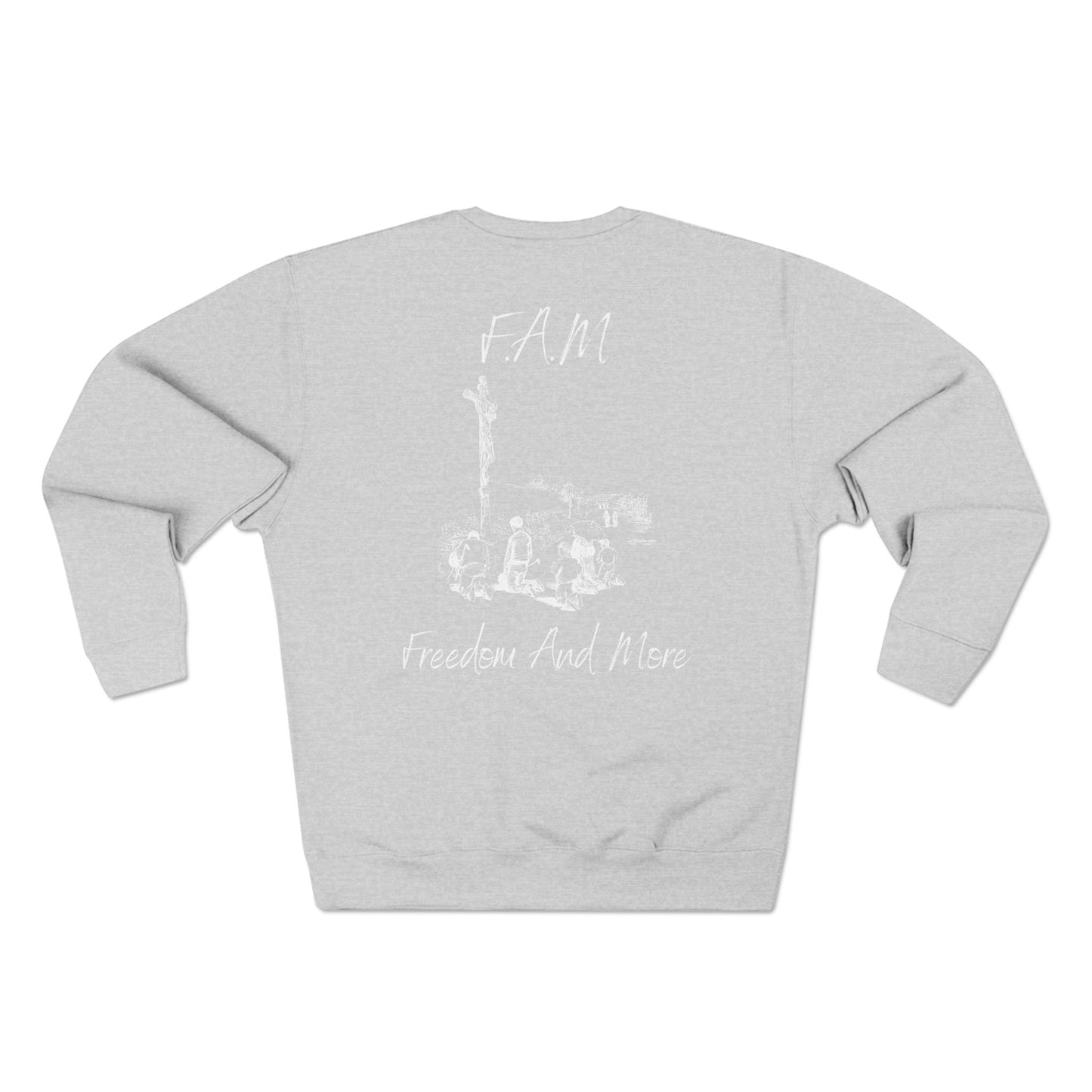 Adult Fam White Words Crewneck