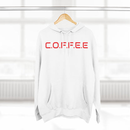 Adult Coffee Christian Red Words Only Hoodie