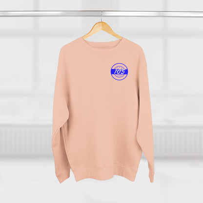 Adult 105 Christian Blue and White Letters Crewneck
