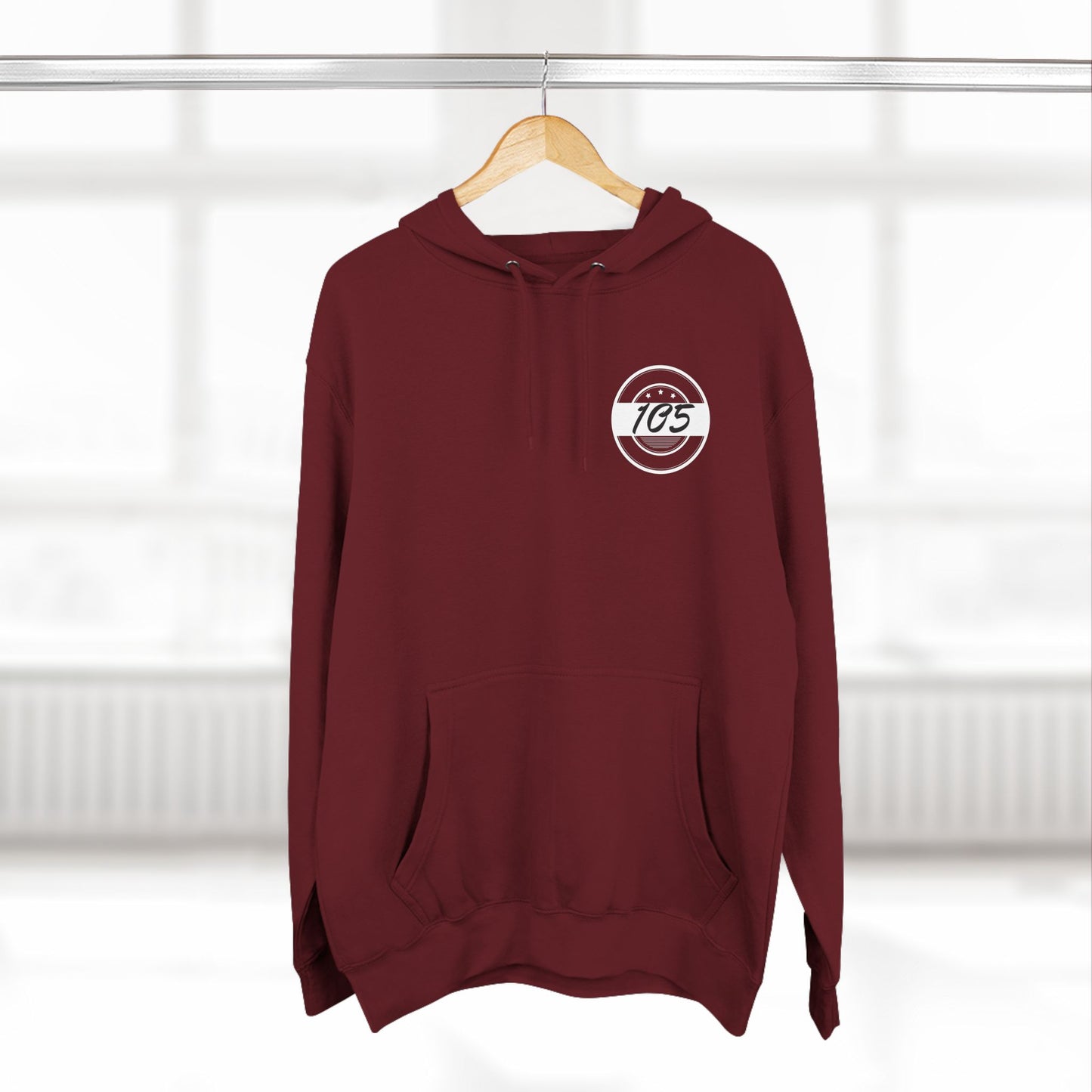 Adult 105 Christian White and Black Letters Hoodie