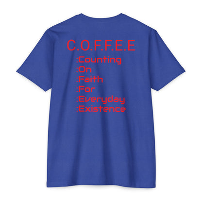 Adult Coffee Christian Red Words Only Blended