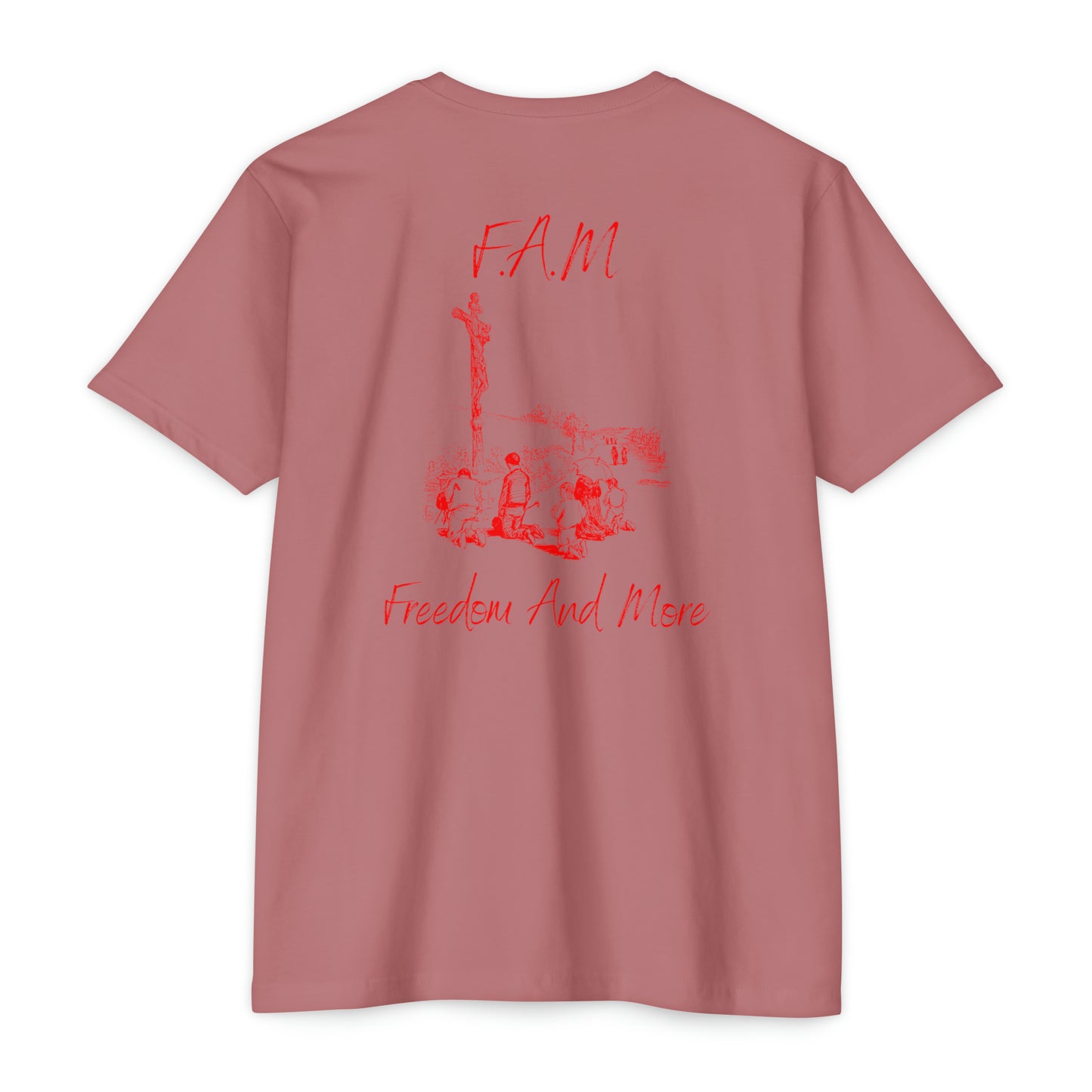 Fam Christian Red Letters & Image Blended